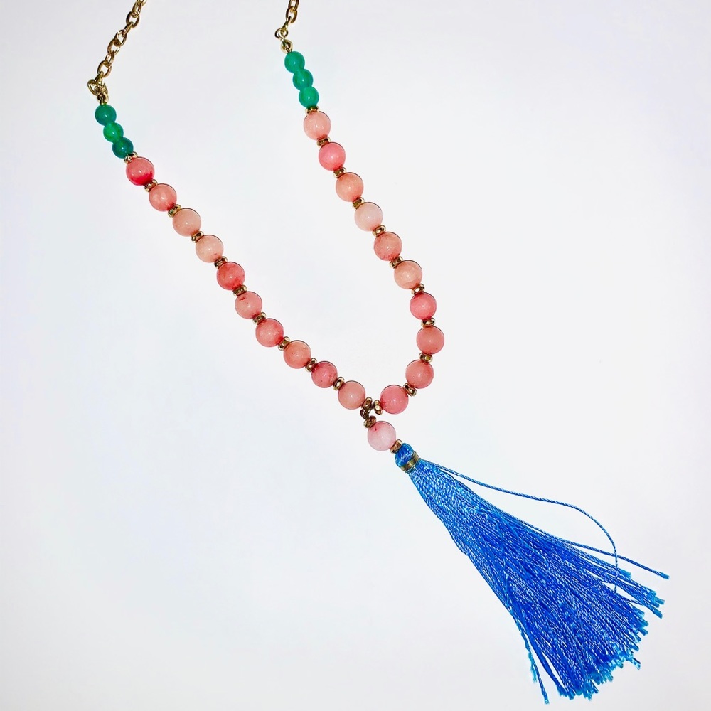 Beaded Tassel Necklace
